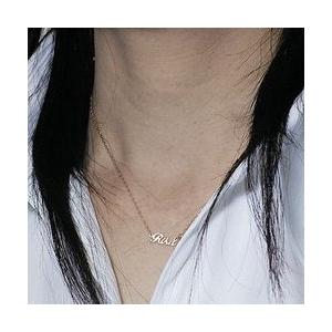 ネームネックレス 石なし ｋ10ゴールド 10金 ペンダント イニシャル 名前 オリジナル レディース アクセサリーの画像