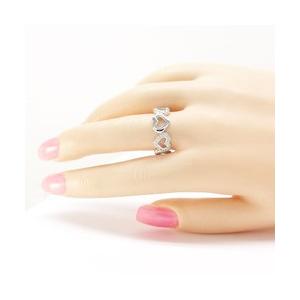 指輪 k18ゴールド ダイヤモンド リング ハートモチーフ 0.15ct 18金 レディース ジュエリー アクセサリーの画像