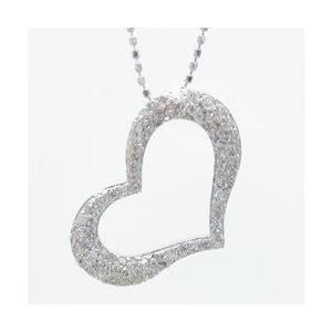 オープンハート ダイヤモンド ネックレス ペンダント ダイヤ 0.45ct k18ゴールド 18金 レディース アクセサリー