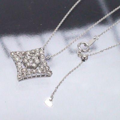 フラワーモチーフ ダイヤモンド 1ct ネックレス プラチナ900 pt900 レディース ジュエリー アクセサリーの画像