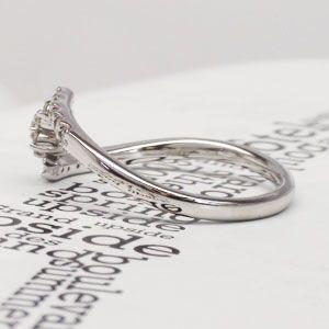 指輪 ダイヤリング プラチナ900 pt900 フラワーモチーフ ダイヤモンド 0.2ct レディース ジュエリー アクセサリーの画像