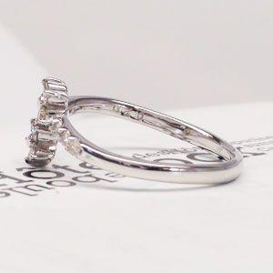 指輪 ダイヤリング プラチナ900 pt900 フラワーモチーフ ダイヤモンド 0.2ct レディース ジュエリー アクセサリーの画像