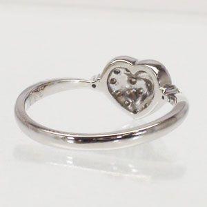 指輪 ダイヤモンド リング プラチナ900 pt900 ハート ダイヤモンド 0.2ct リング レディース ジュエリー アクセサリーの画像