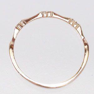 指輪 ピンキーリング ダイヤモンド 0.05ct リング k10ゴールド 1号〜 レディース ジュエリー アクセサリーの画像