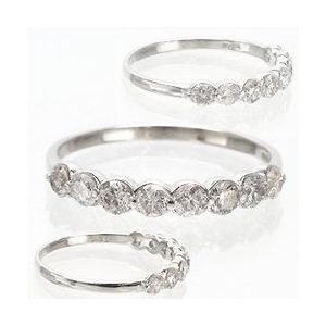 指輪 ダイヤモンド リング 0.5ct ハーフエタニティリング k18ゴールド 18金 レディース ジュエリー アクセサリーの画像