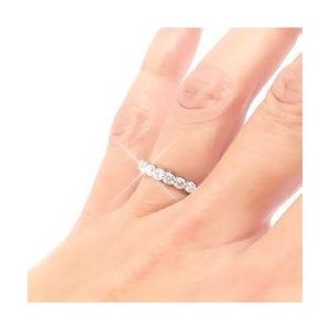 指輪 ダイヤモンド リング 0.5ct ハーフエタニティリング k18ゴールド 18金 レディース ジュエリー アクセサリーの画像
