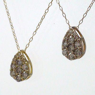 ダイヤモンド ダイヤモンドネックレス ドロップ 雫 ダイヤ ペンダント 0.27ct k18ゴールド 18金 レディース アクセサリーの画像