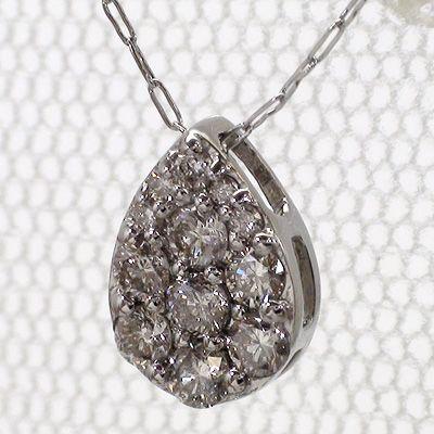 ダイヤモンド ネックレス ペンダント プラチナ900 pt900 ドロップ 雫 ダイヤ 0.27ct レディース ジュエリー アクセサリーの画像