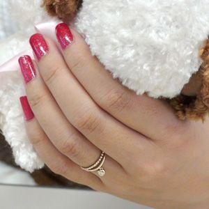 指輪 ハート＆キューピッド ダイヤモンド リング ダイヤ 0.03ct k18ゴールド レディース ジュエリー アクセサリーの画像