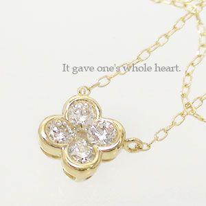 ハートアンドキューピッド ダイヤモンドネックレス ｋ18イエローゴールド ペンダント 18金 レディース アクセサリーの画像