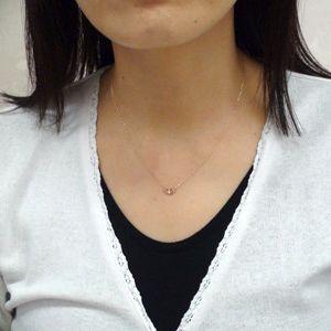 ハートアンドキューピッド ダイヤモンドネックレス ペンダント k18ゴールド 18金 レディース ジュエリー アクセサリーの画像