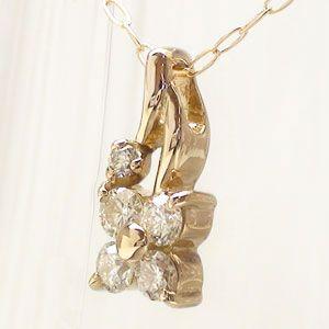 ｋ18ピンクゴールド ダイヤモンド 0.15ct ネックレス ペンダント レディース ジュエリー アクセサリーの画像