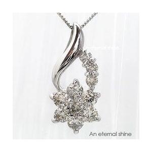 ダイヤモンド ネックレス k18ゴールド 0.5ct テンダイヤモンド 18金 フラワー レディース ジュエリー アクセサリー