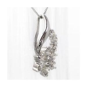 ダイヤモンド ネックレス k18ゴールド 0.5ct テンダイヤモンド 18金 フラワー レディース ジュエリー アクセサリーの画像