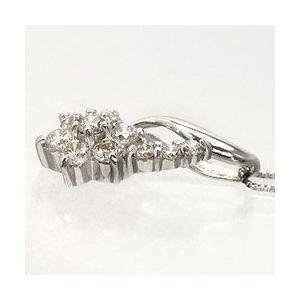 ダイヤモンド ネックレス k18ゴールド 0.5ct テンダイヤモンド 18金 フラワー レディース ジュエリー アクセサリーの画像