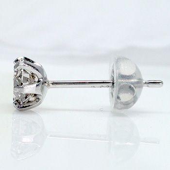 一粒 ダイヤ ピアス ソリティア ダイヤモンド 0.5ct プラチナ900 pt900  