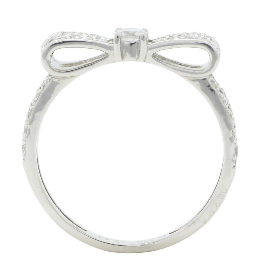指輪 リボン リング ダイヤモンド リング プラチナ900 pt900 リング ダイヤ 0.5ct レディース ジュエリー アクセサリーの画像