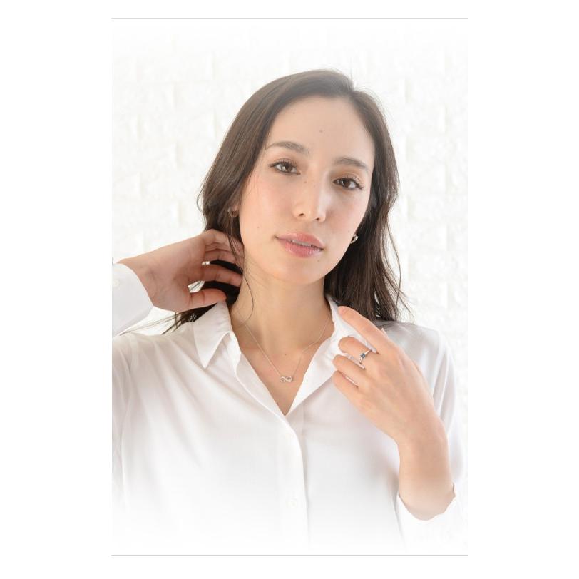 k18 ネックレス ダイヤモンド インフィニティ ダイヤ 0.15ct ペンダント レディース ジュエリー プレゼントの画像