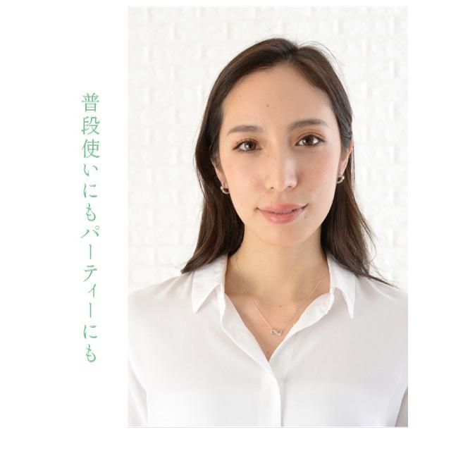 k18 ネックレス ダイヤモンド インフィニティ ダイヤ 0.15ct ペンダント レディース ジュエリー プレゼントの画像