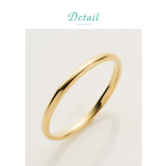 指輪 k18 18金 甲丸リング シンプル 結婚結婚記念 マリッジリング 誕生日 送料無料 レディース アクセサリーの画像