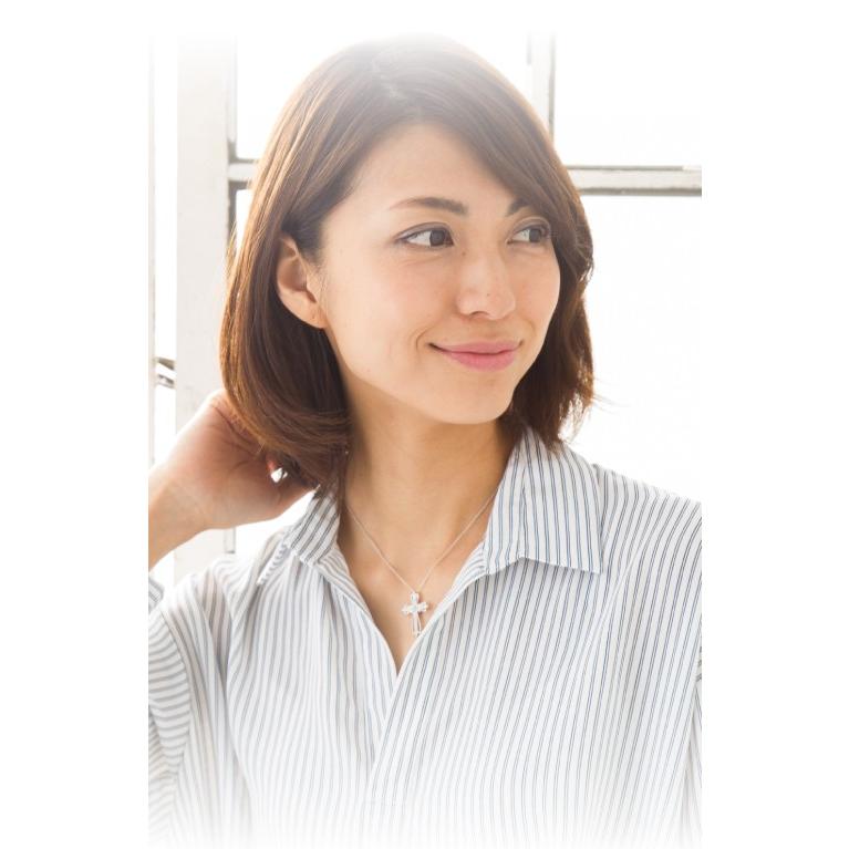 ダイヤモンド クロス 十字架 プラチナ900 pt900 誕生石 ダイヤ 0.3ct ペンダント レディース ジュエリー アクセサリーの画像