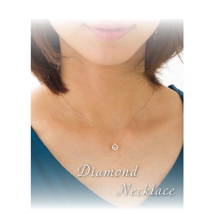 ダイヤモンド ネックレス ダイヤ 0.2ct ダンシングストーン ペンダントｋ18 ゴールド 18k 18金 レディース アクセサリーの画像