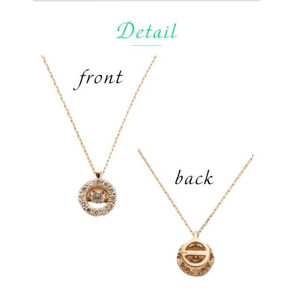 ダイヤモンド ネックレス ダイヤ 0.2ct ダンシングストーン ペンダントｋ18 ゴールド 18k 18金 レディース アクセサリーの画像