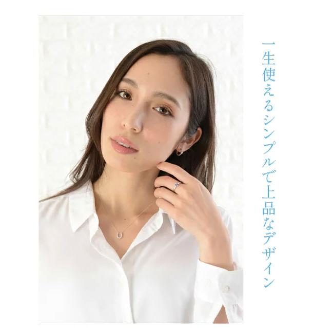ピアス フープピアス 中折れ式 ダイヤモンド 一粒ダイヤモンド 0.2ct