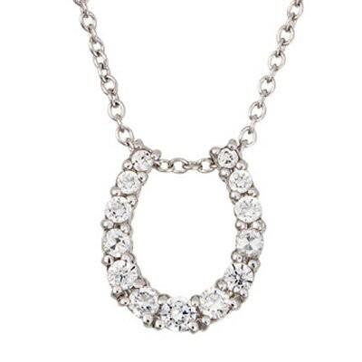 プラチナ900 pt900 ネックレス ペンダント 馬蹄 ダイヤモンド ホースシュー ダイヤ 0.2ct レディース ジュエリー プレゼント ギフトの画像