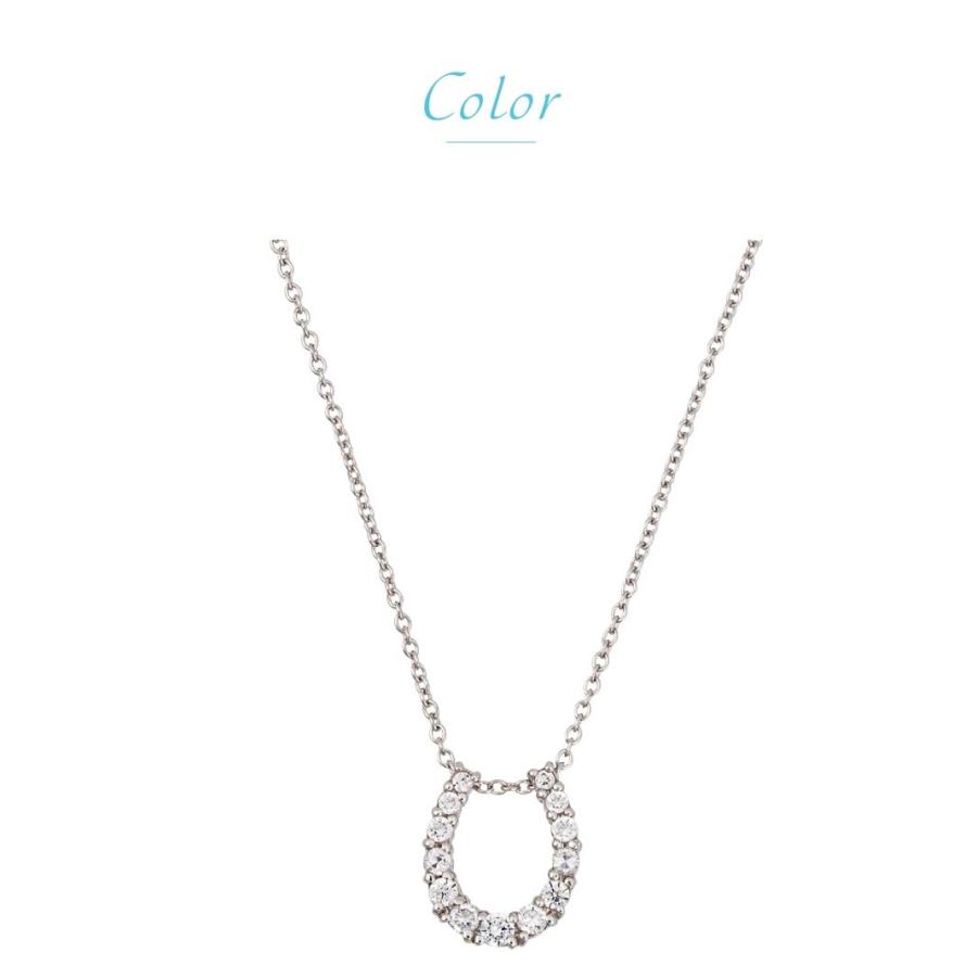 プラチナ900 pt900 ネックレス ペンダント 馬蹄 ダイヤモンド ホースシュー ダイヤ 0.2ct レディース ジュエリー プレゼント ギフトの画像