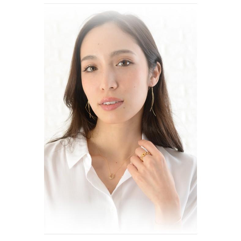 馬蹄 ホースシュー ダイヤ ネックレス ペンダントk18 18金 ダイヤモンド 0.05ct レディース アクセサリーの画像