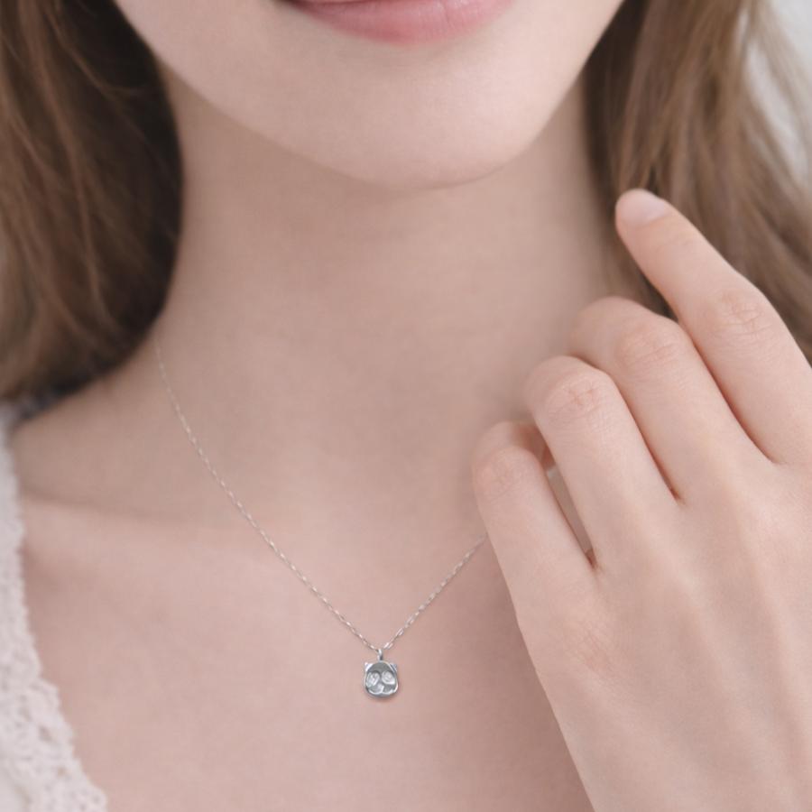 ダイヤモンド パンダ ネックレス ペンダント K18YG/WG/PG ゴールド 18金 k18 18k イエローゴールド ピンクゴールド ホワイトゴールドの画像