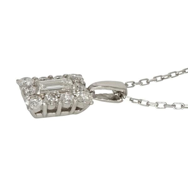 ネックレス ダイヤモンド レディース ペンダント バケット カット 0.35ct pt900 プラチナ ジュエリー アクセサリー プレゼント ギフトの画像