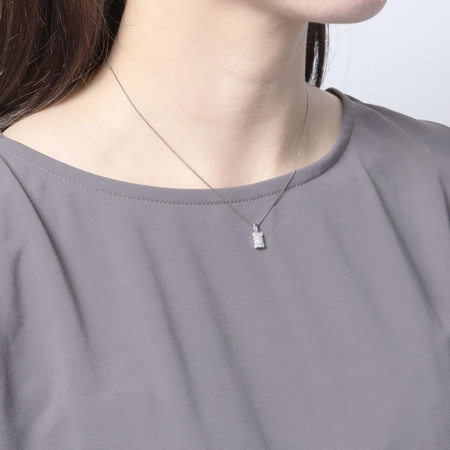 ネックレス ダイヤモンド レディース ペンダント バケット カット 0.35ct pt900 プラチナ ジュエリー アクセサリー プレゼント ギフトの画像