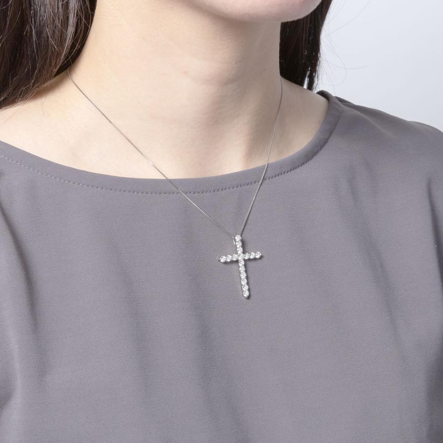 クロス 十字架 ネックレス ペンダント ダイヤモンド 1.50ct SIクラス pt900 プラチナ チェーン 品質保証書 女性 レディース ジュエリー_3