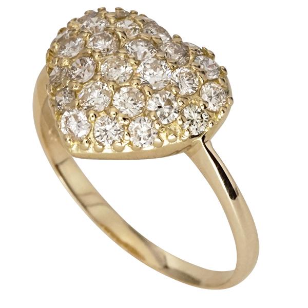 指輪 ハート パヴェ ダイヤモンド 0.80ct リング 18金 k18 18k イエローゴールド ピンクゴールド ホワイトゴールド_2
