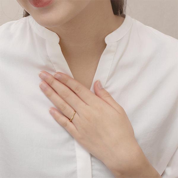 指輪 レディース ジュエリー 重ねづけ リング バンブーリング 18金 18k k18 イエローゴールド ピンクゴールド ホワイトゴールド 刻印の画像