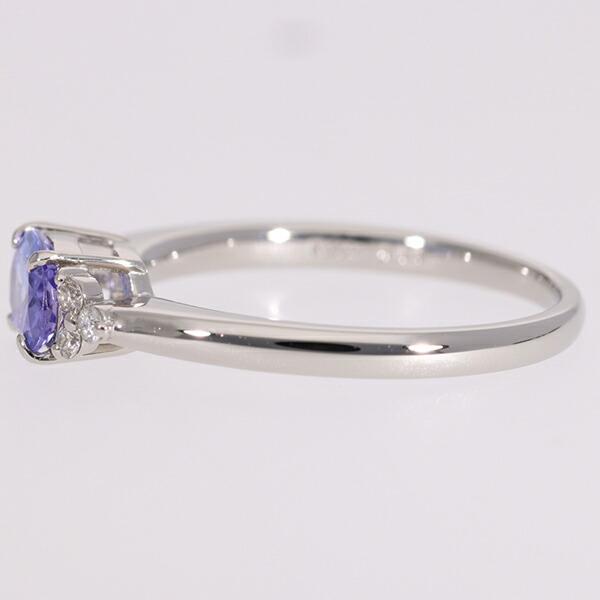 指輪 タンザナイト ダイヤモンド プラチナ 0.10ct プラチナ900 リング 婚約指輪 ring 刻印 品質保証書 女性 レディース ジュエリーの画像