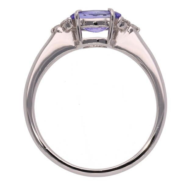 指輪 タンザナイト ダイヤモンド プラチナ 0.10ct プラチナ900 リング 婚約指輪 ring 刻印 品質保証書 女性 レディース ジュエリーの画像