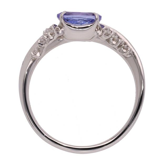 指輪 タンザナイト ダイヤモンド プラチナ 0.18ct プラチナ900 リング 婚約指輪 ring 刻印 品質保証書 女性 レディース ジュエリーの画像