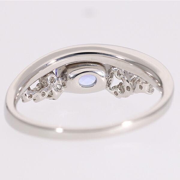 指輪 タンザナイト ダイヤモンド プラチナ 0.18ct プラチナ900 リング 婚約指輪 ring 刻印 品質保証書 女性 レディース ジュエリーの画像