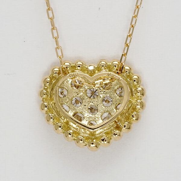 K18 ネックレス ダイヤモンド 0.40ct ハート ペンダント 18金 イエローゴールド ピンクゴールド ホワイトゴールド 18k チェーン 品質保証書の画像
