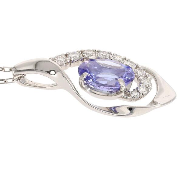 ネックレス タンザナイト ダイヤモンド プラチナ 0.14ct プラチナ900 レディース ジュエリー アクセサリー プレゼント ギフト 人気 おすすめの画像