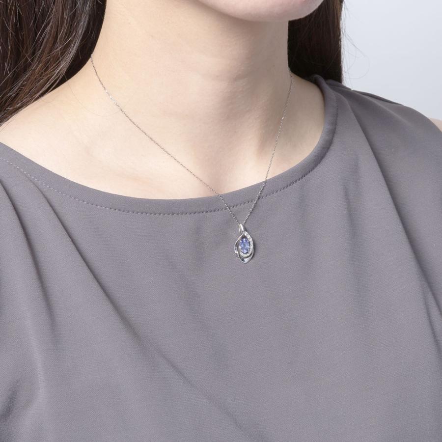 ネックレス タンザナイト ダイヤモンド プラチナ 0.14ct プラチナ900 レディース ジュエリー アクセサリー プレゼント ギフト 人気 おすすめの画像