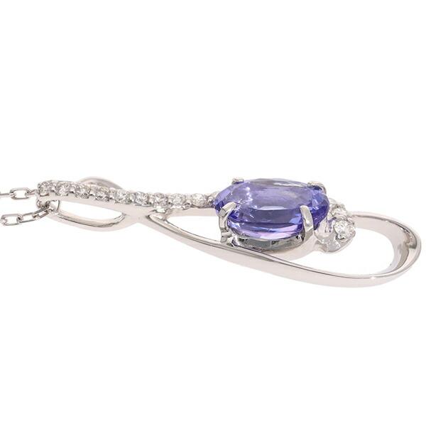 ネックレス タンザナイト ダイヤモンド プラチナ 0.14ct プラチナ900 レディース ジュエリー アクセサリー プレゼント ギフト 人気 おすすの画像