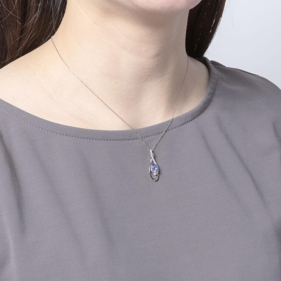 ネックレス タンザナイト ダイヤモンド プラチナ 0.14ct プラチナ900 レディース ジュエリー アクセサリー プレゼント ギフト 人気 おすすの画像