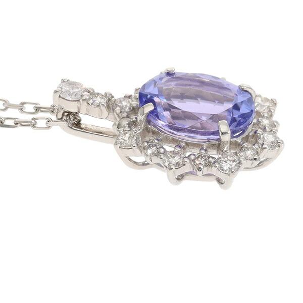 ネックレス タンザナイト ダイヤモンド プラチナ 0.10ct プラチナ900 レディース ジュエリー アクセサリー プレゼント ギフト 人気 おすすめの画像