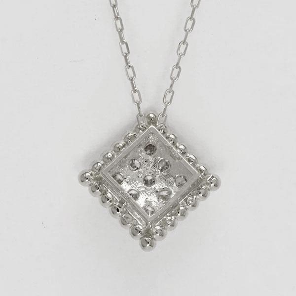 ネックレス ダイヤモンド スクエア 四角 ペンダント ダイヤ 0.3カラット プラチナ pt900 PT チェーン 品質保証書 女性 レディース ジュエリーの画像