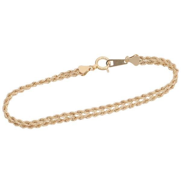 K18 ブレスレット クォーレ040 18金 18k k18 イエローゴールド クサリ ピンキーリング 品質保証書 女性 レディース ジュエリー アクセサリーの画像