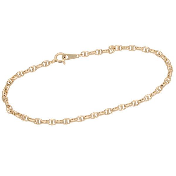 K18 ブレスレット 中空スカル100 18金 18k k18 イエローゴールド クサリ ピンキーリング 品質保証書 女性 レディース ジュエリー アクセサリーの画像